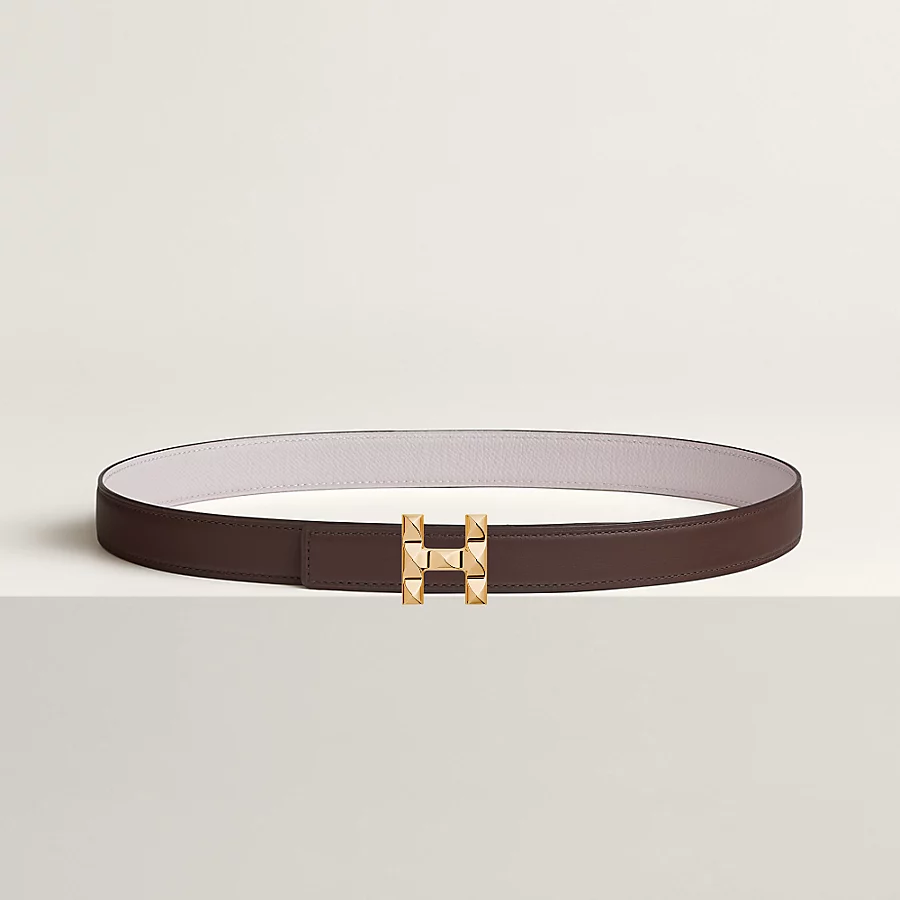 H Infini belt buckle & Reversible leather strap 24 mm - Image 1